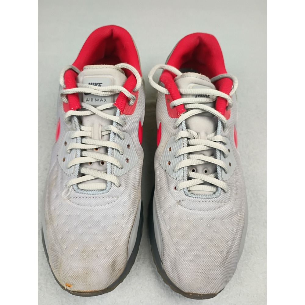 Nike Air Max 90 Ultra SE Wolf Grey Bright Crimson Kids Size 7Y 844599-007